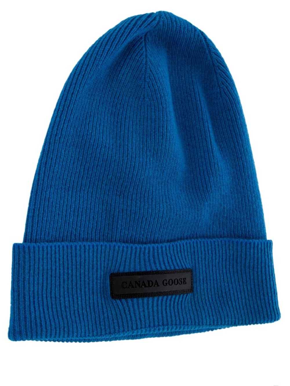 Canada Goose Vibrant Blue Ribbed Knit Beanie View 2